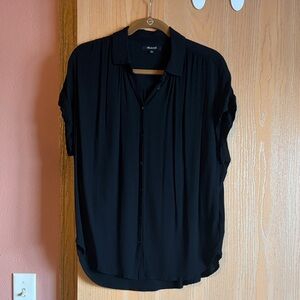 Madewell, black button down dolman sleeve, size medium